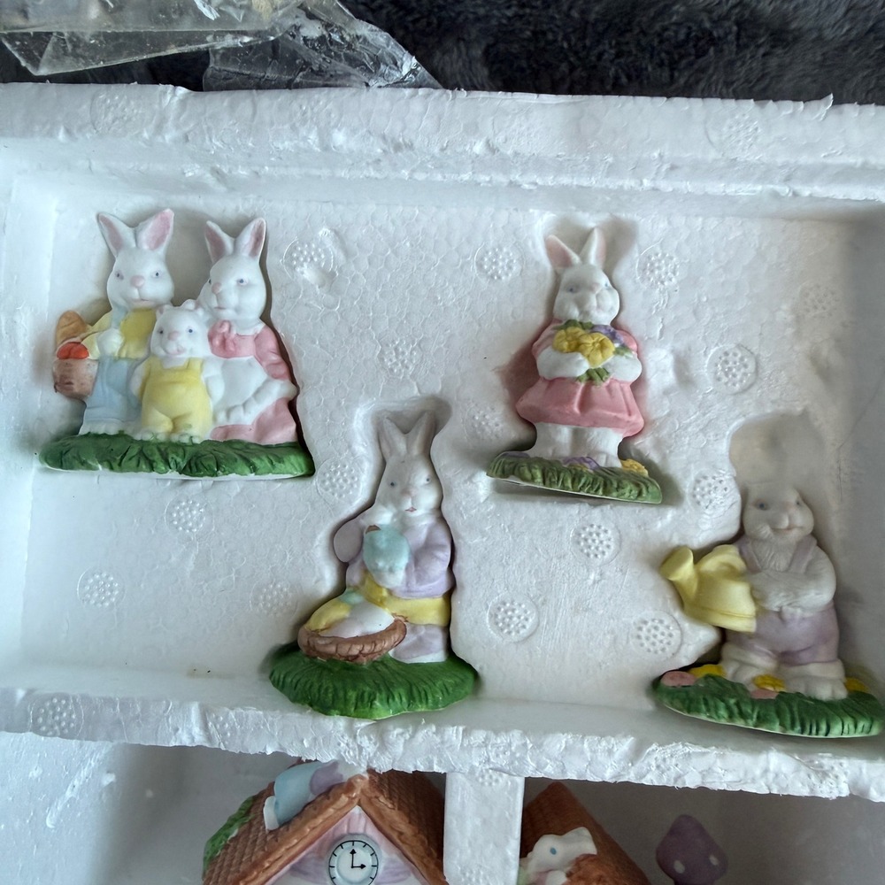 1994 Seasonal Specialties Hopalong Hollow 8 Pc Village Set Tested Works Box - Picture 6 of 8